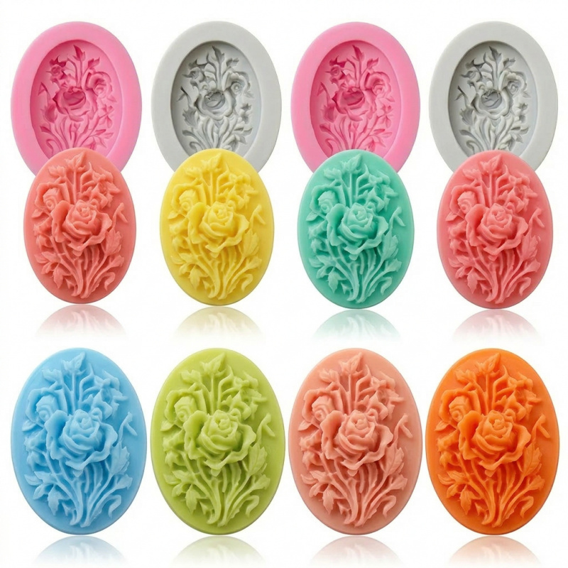 4 moldes de silicone com forma - Soap Making Ins avaliação e preço